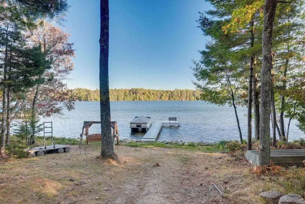 Lakefront Home w Dock Fire Pit in Eagle River