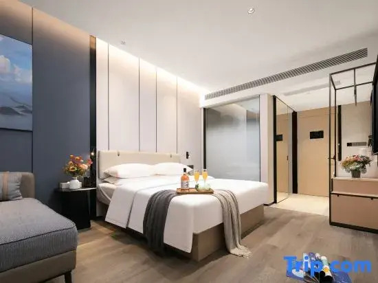 尊爵雙人房，配有大床