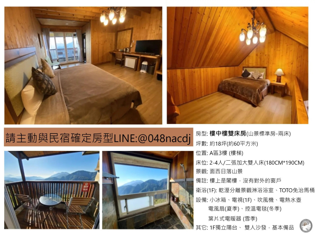 Standard Double room with mountain view (twin beds)