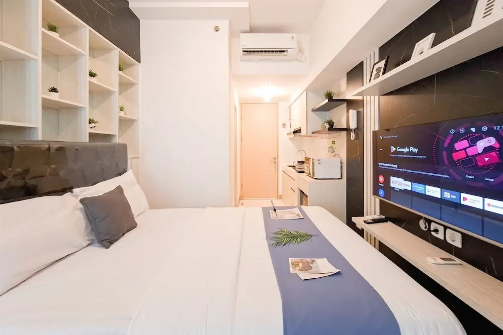 Minimalist And Restful Studio At Tokyo Riverside Pik 2 Apartment