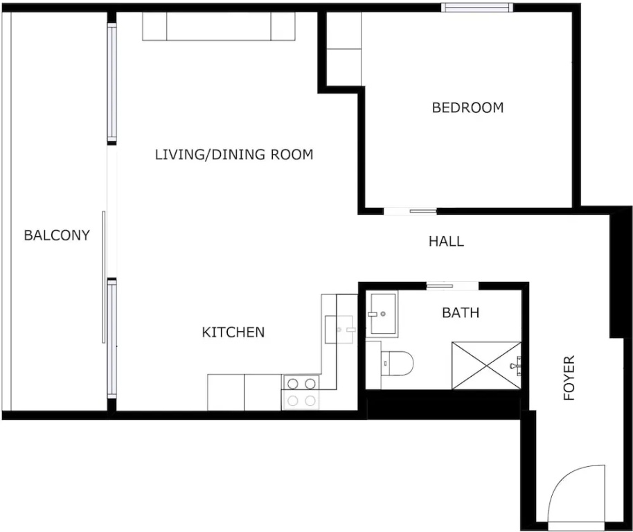 1 Bedroom Apartment with balcony