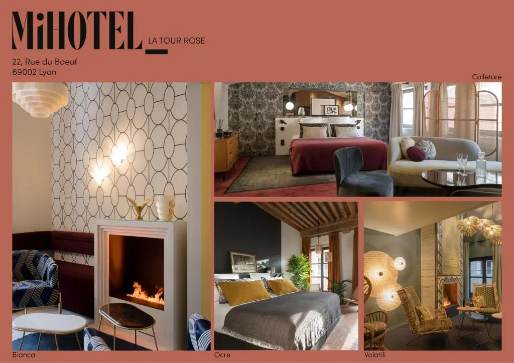 MiHotel La Tour Rose - Chambres