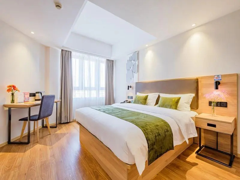 GreenTree Inn Shanghai Jingan Railway Station Xinzha Road Business Hotel - Chambres