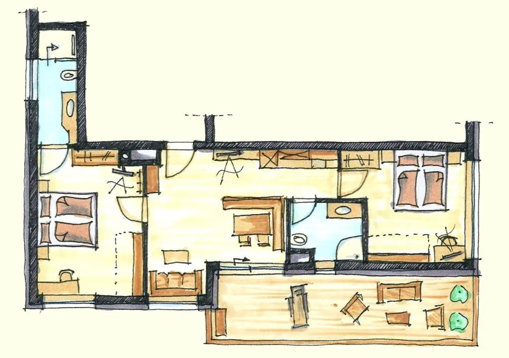 2 Bedrooms Apartment with balcony