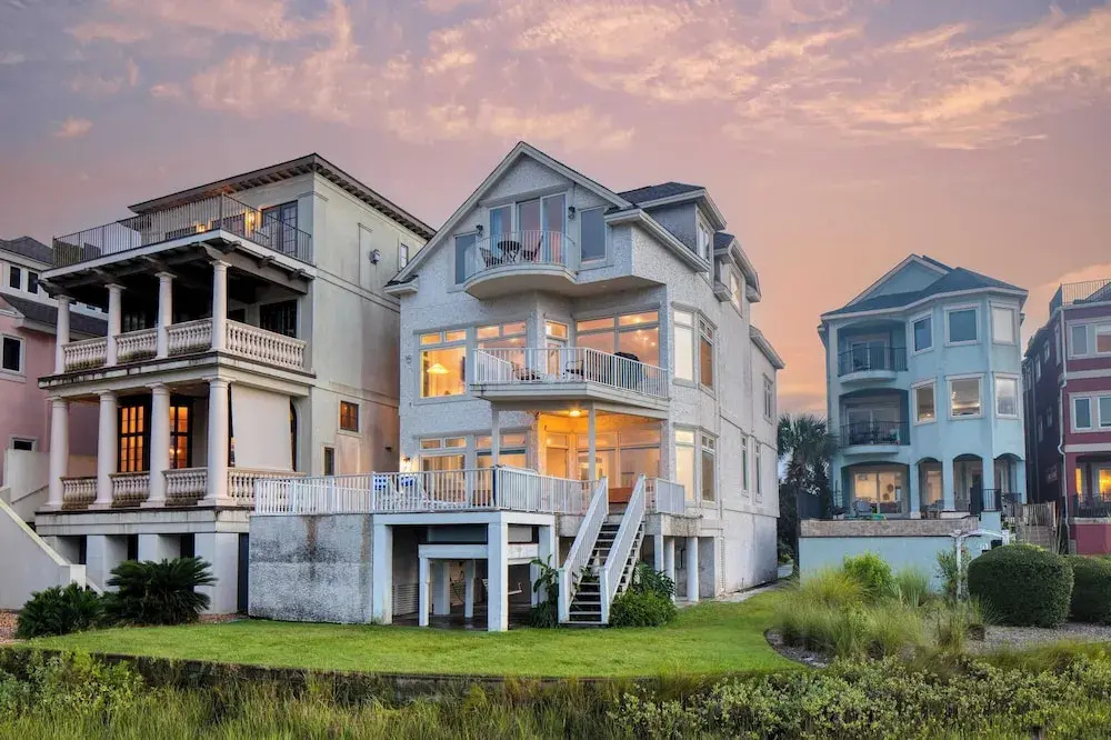 Sleeps 38 2 Homes, Steps to the Beach, Private Pool + Hottub, Game Room, Views