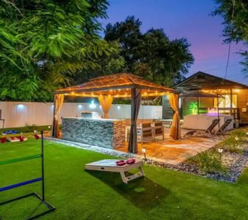 Family Fun Backyard Oasis Hot Tub Games BBQ
