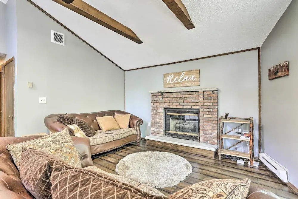 Walk to Lake & Beach: Pocono Cabin w/ Fire Pit