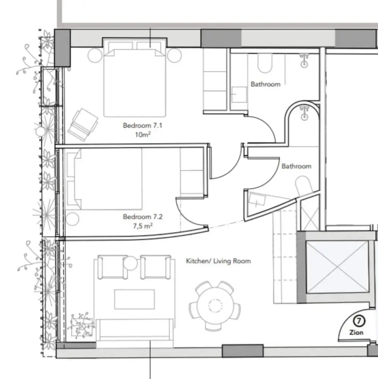 2 Bedrooms Suite