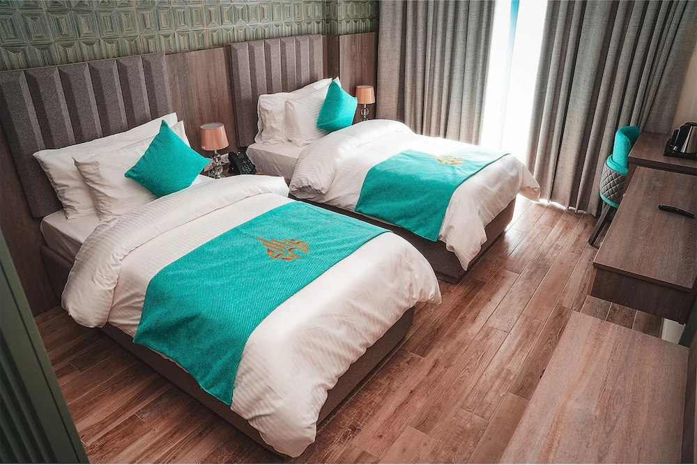 Luxury Double room with balcony and with city view (twin beds)