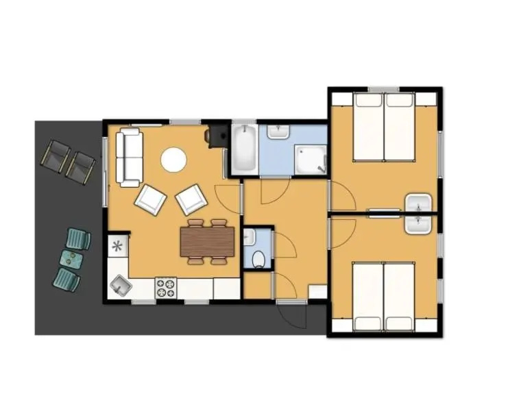 2 Bedrooms Bungalow
