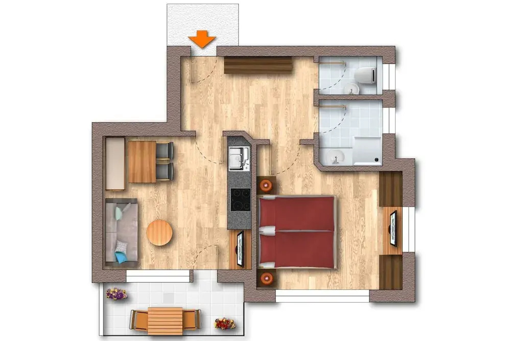 Apparthotel Ederfeld - Chambres
