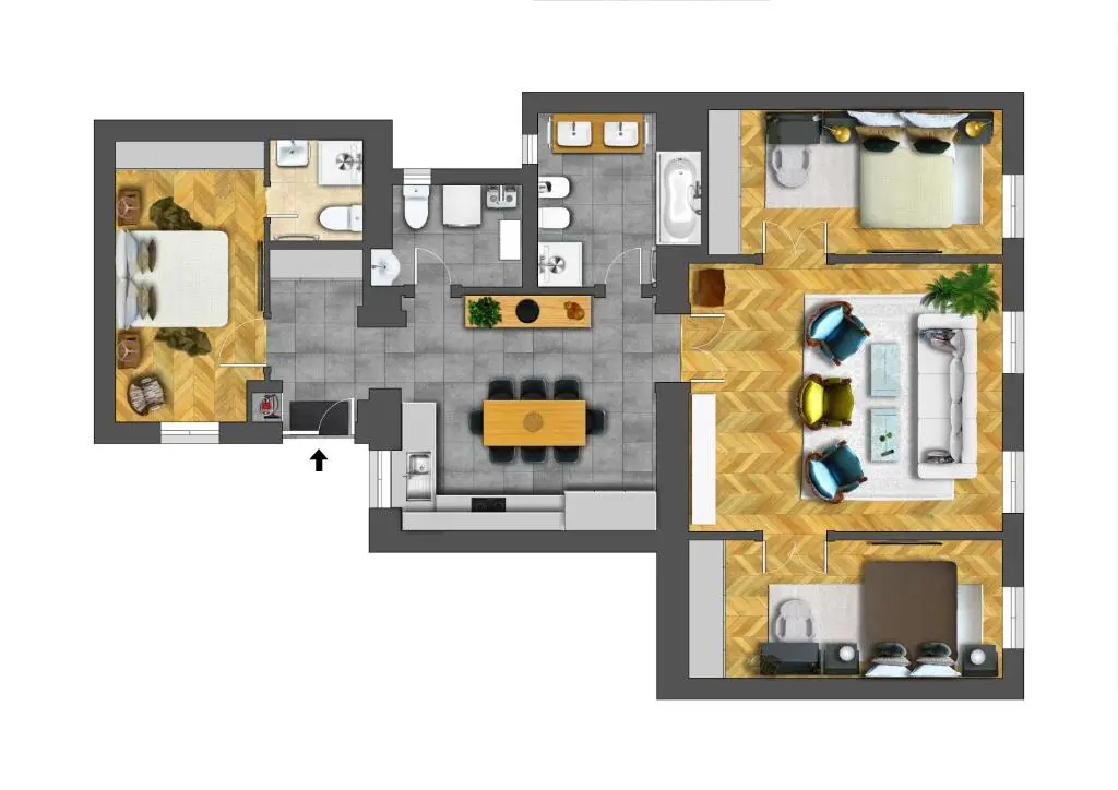 3 Bedrooms Apartment