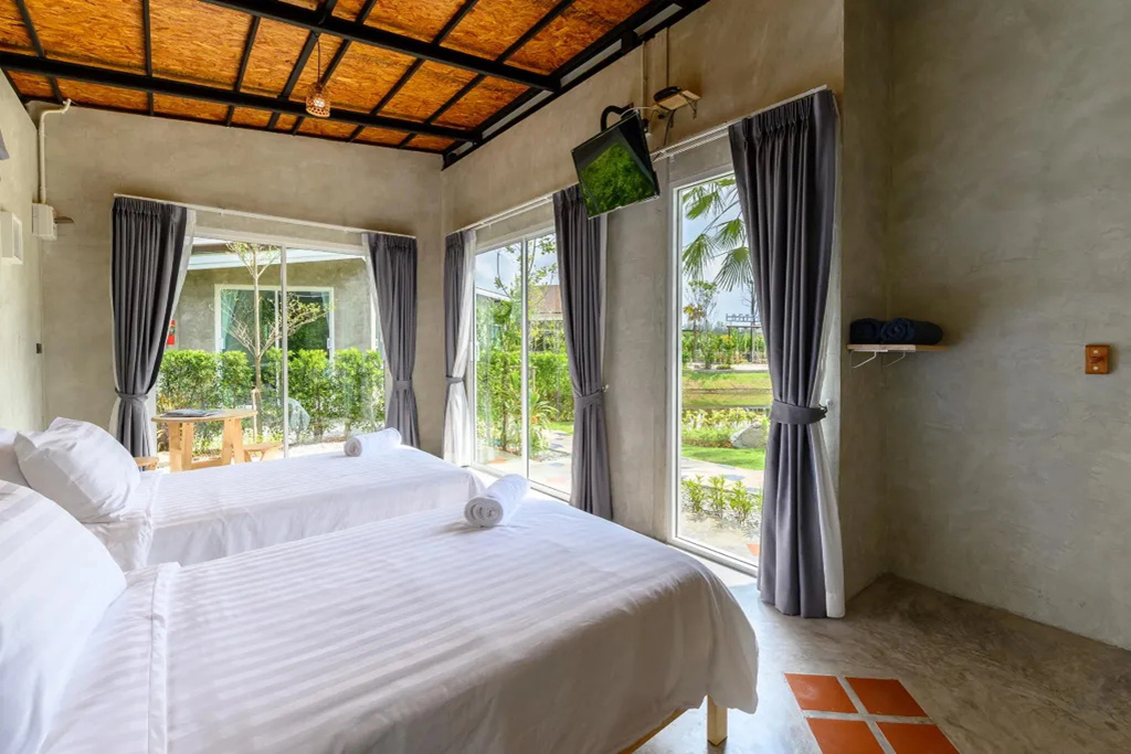 Double Apartment with garden view (twin beds)