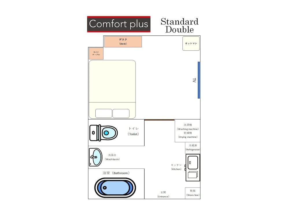 Standard Double room with balcony (full double bed)