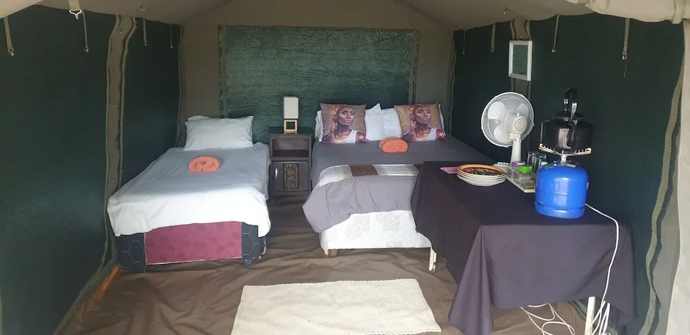 Tent with balcony