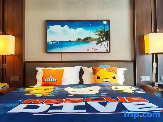 Семейный люкс с 3 комнатами с видом на море в Jinghai Hotel & Resort