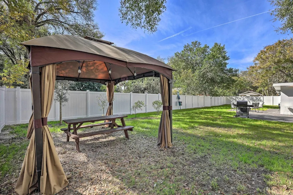 Chic Home w/ Fire Pit & Patio, Walk to Lake!