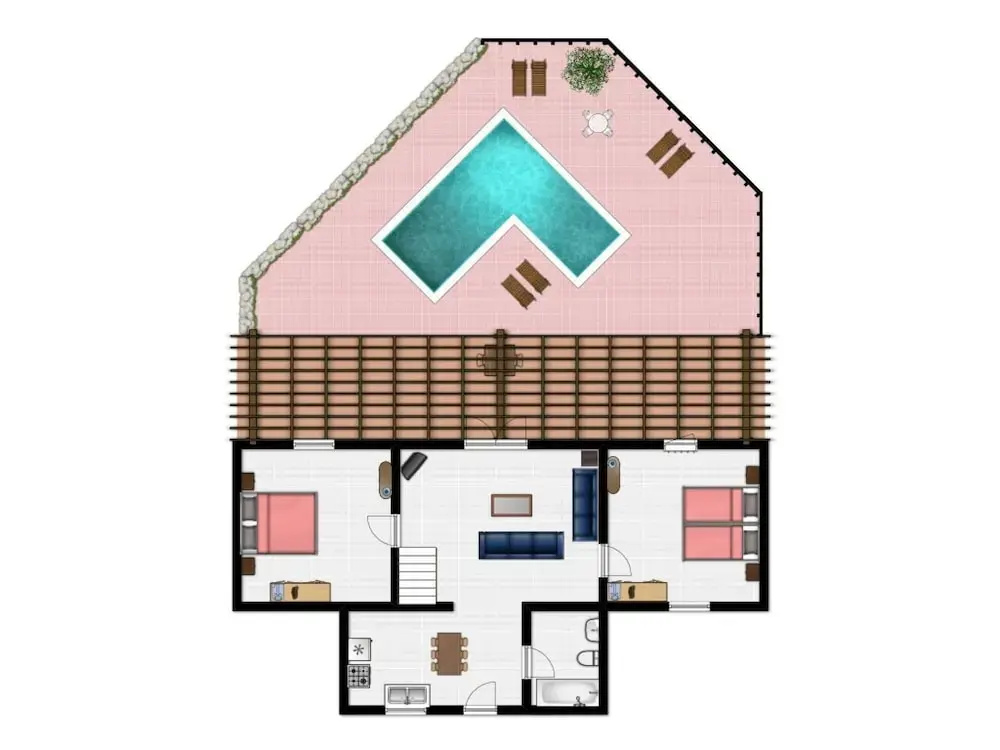 Alexander Large Private Pool Walk to Beach Sea Views A C - 264