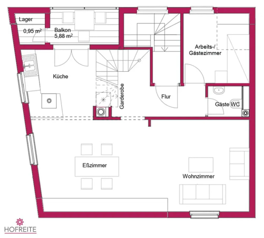 Apartment with balcony