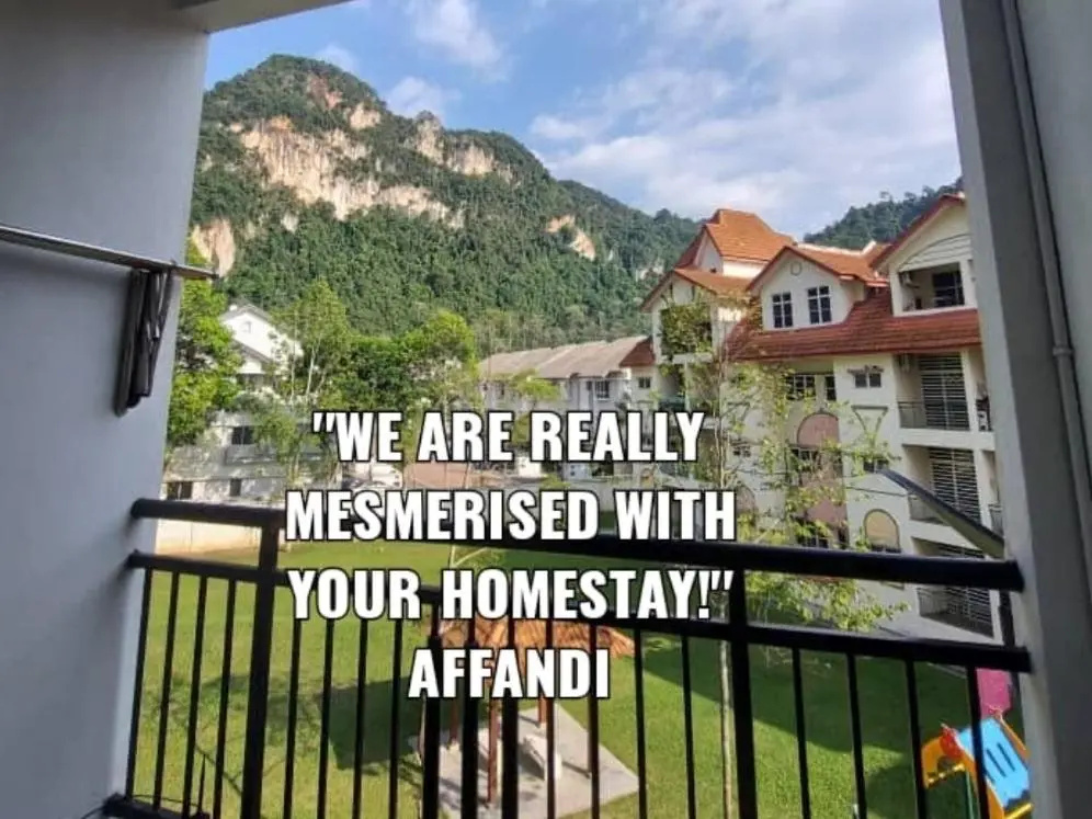Hana Lodge Neat,Comfy 3 Bdrm Apartment 2 Min to Lost World of Tambun Ipoh Limestone hill view