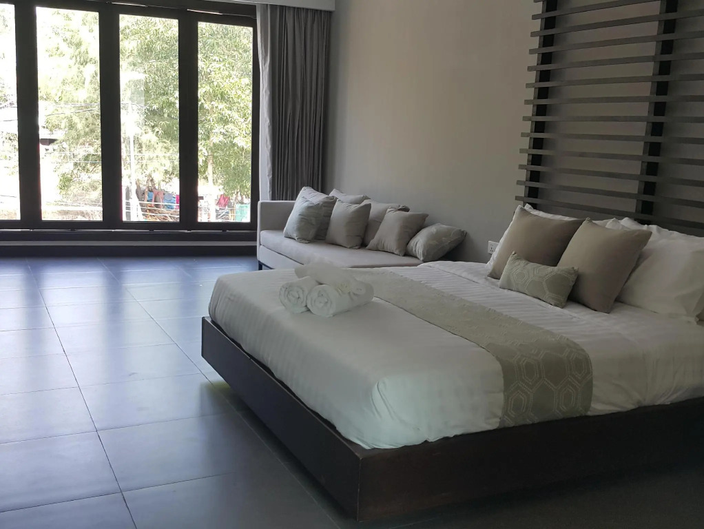 觀景雙人房，配備雙人床