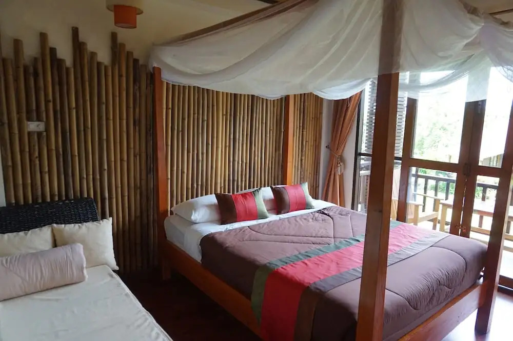 Двухместная вилла c 1 комнатой с видом на сад двуспальная кровать в Starwell Garden Home Resort