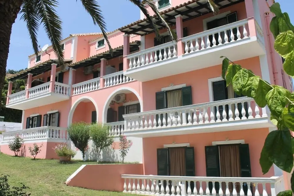 Pink House Socrates Corfu Courtyard Apartment