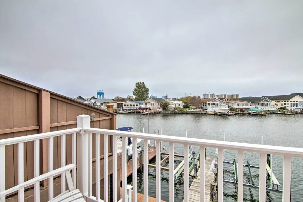 Walk to Maryland Beach: Canal-front Escape w/ Dock