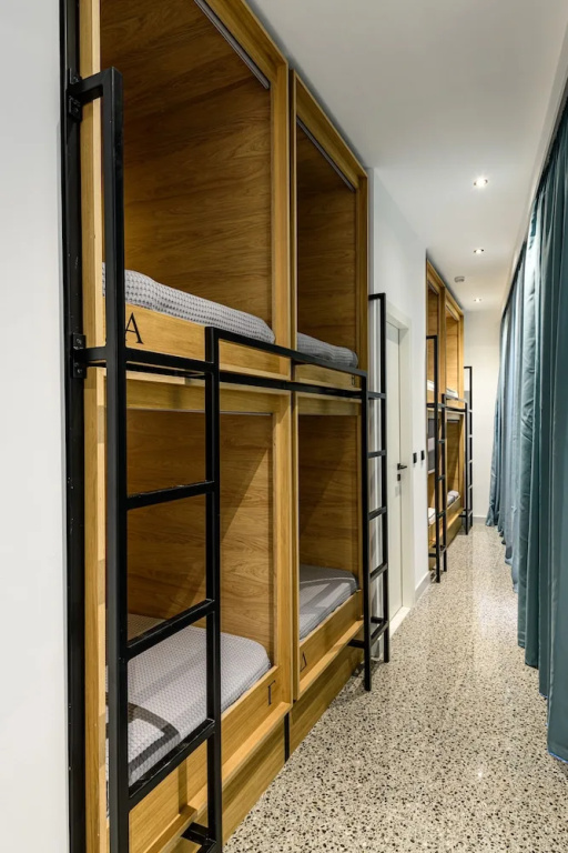 Bed in Dorm (female dorm) with balcony