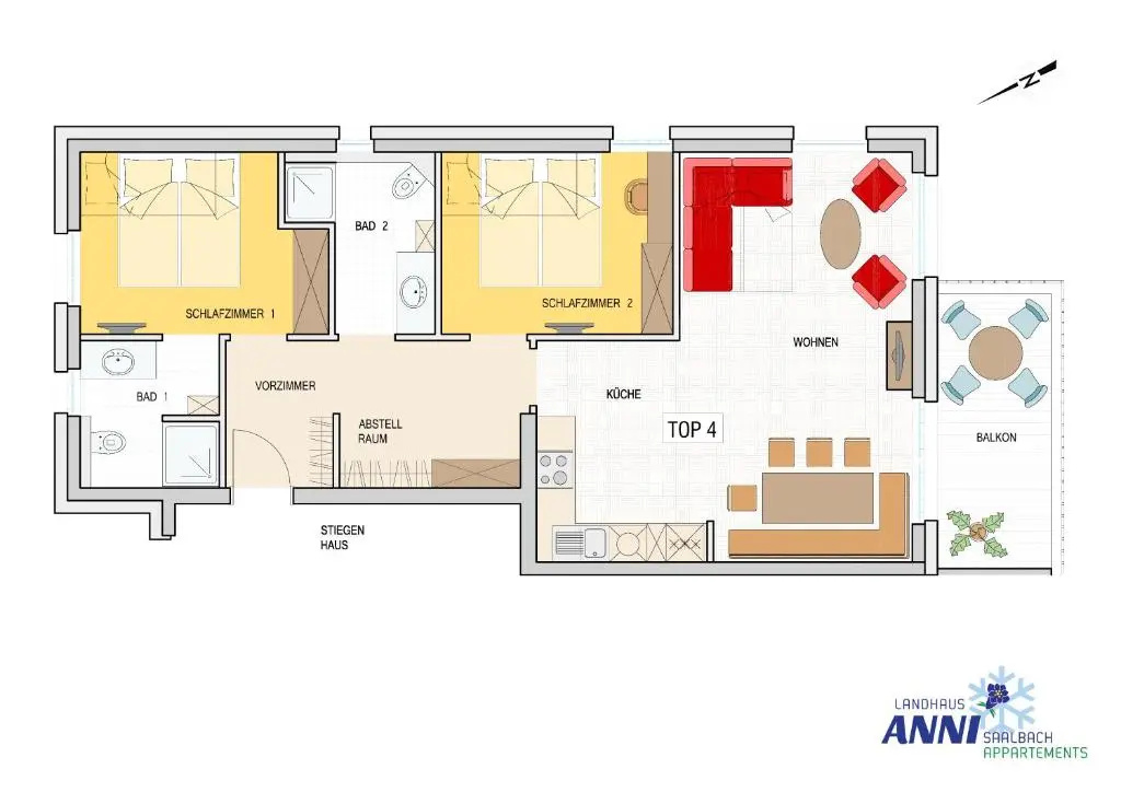 Apartment with balcony