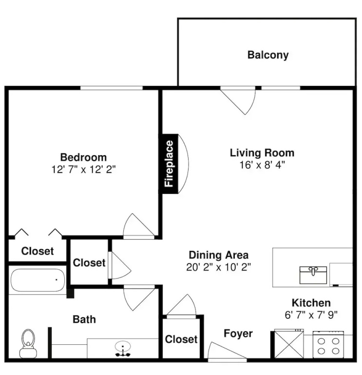 1 Bedroom Standard room with balcony and with mountain view