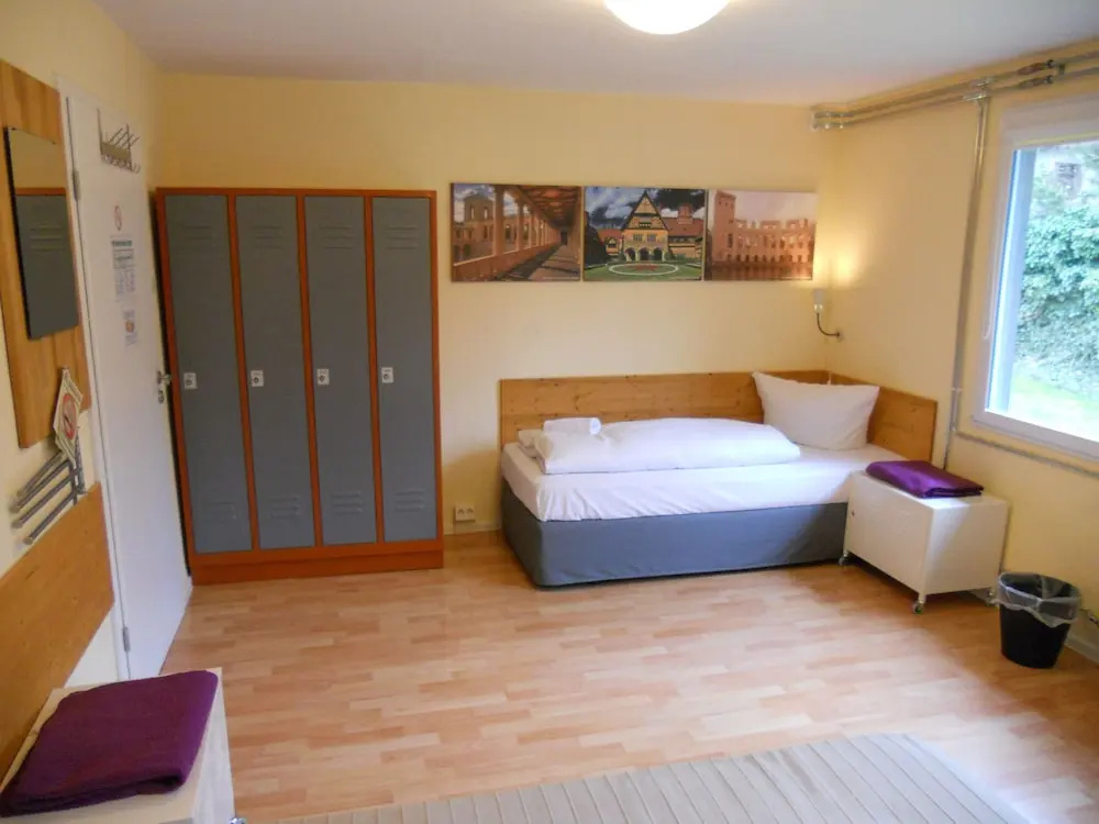 Bed in Dorm (female dorm) with garden view