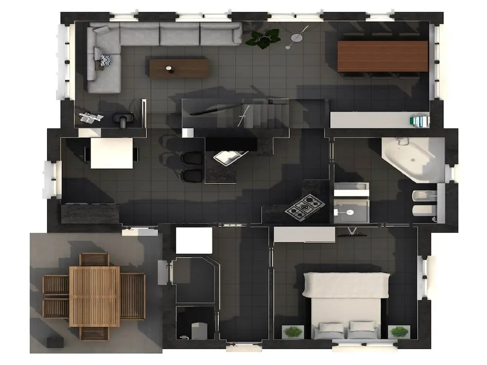 Design House With Fireplace At Bedafse Bergen