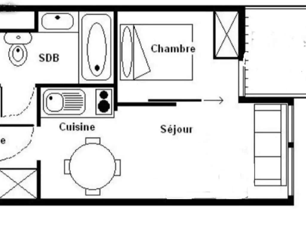 Voir la photo 1 — Appartement Les Menuires, 2 pièces, 4 personnes - FR-1-178-317