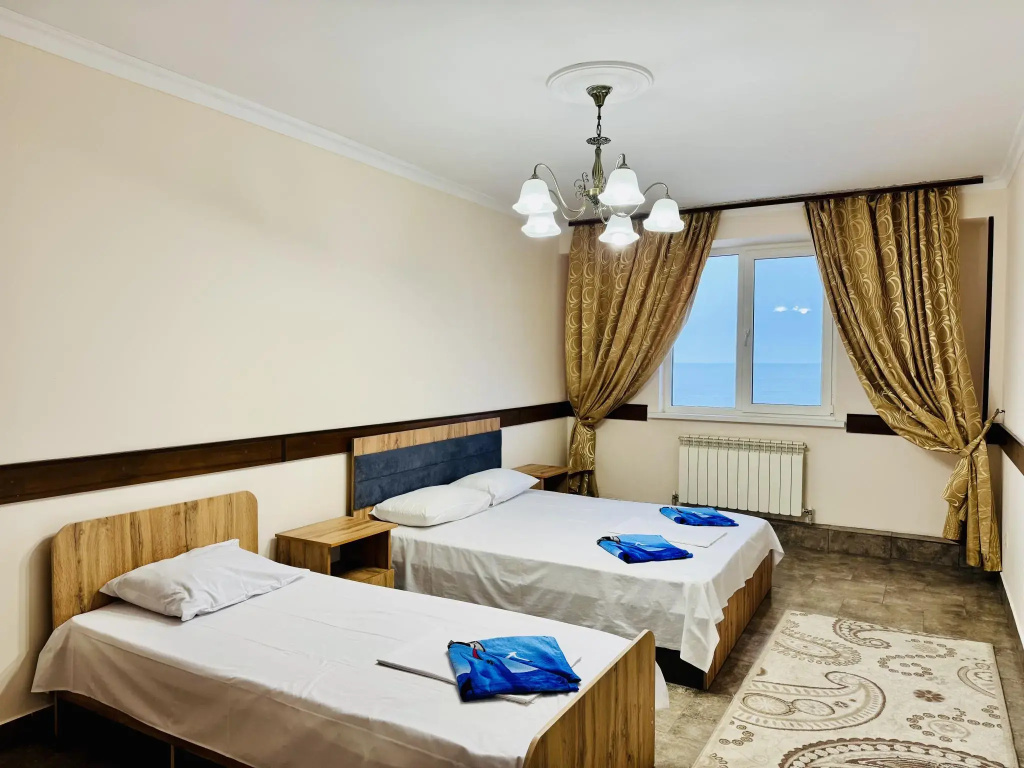 Bed in Dorm with balcony