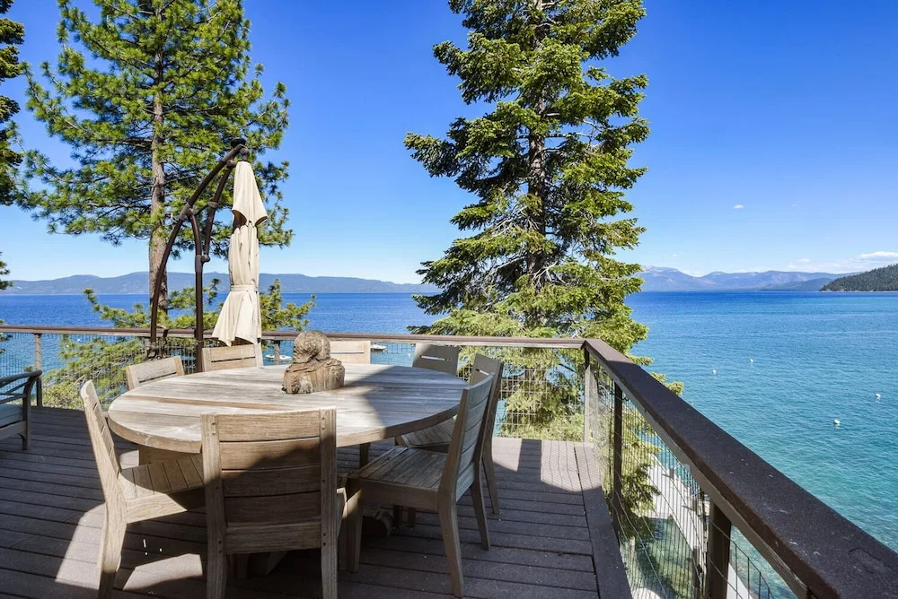 Mesmerizing Meeks Bay Outdoor Waterfront Deck