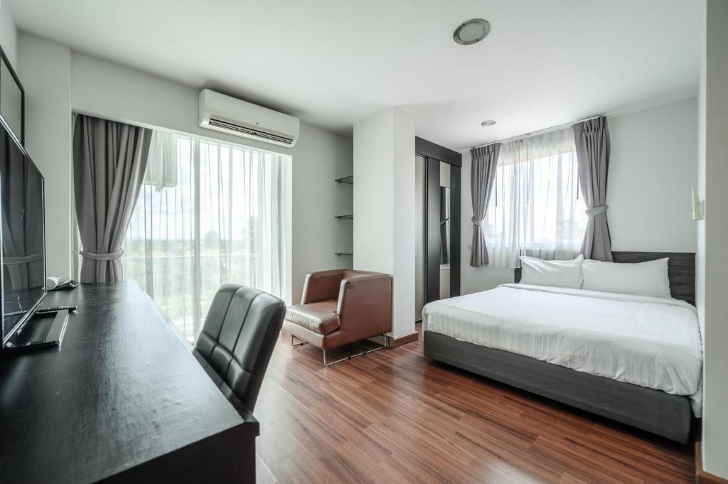 Двухместная студия 2 отдельные кровати в Winner Sriracha Service Apartment