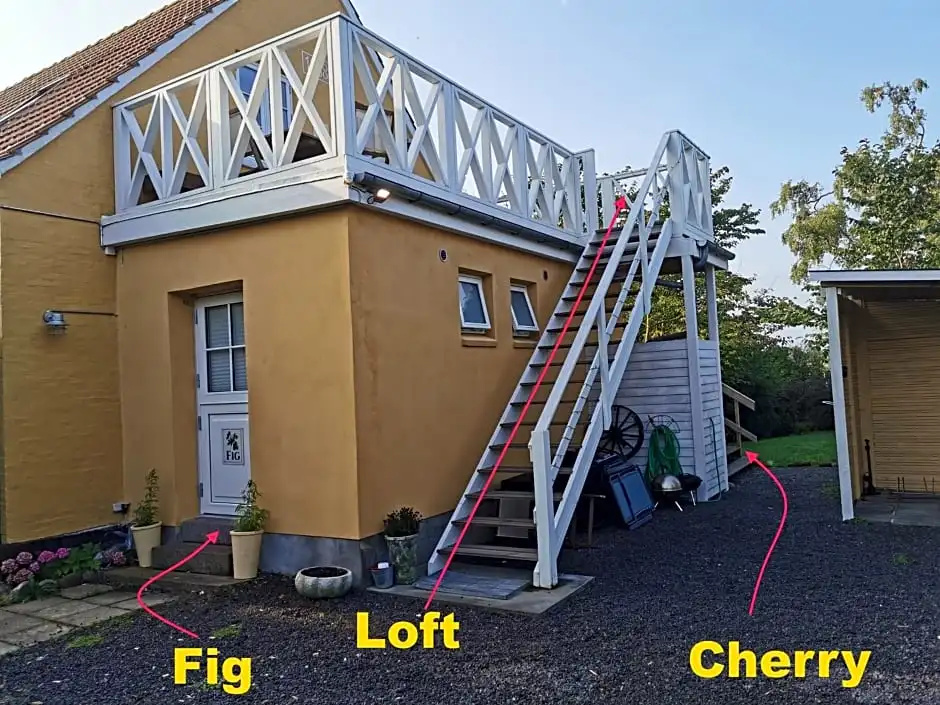 The Cherry Apartment - 'Den Gule Svane' Guest House near Rønne & Beach