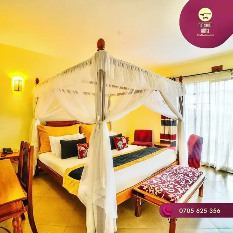 行政雙人豪華套房，配有雙人床