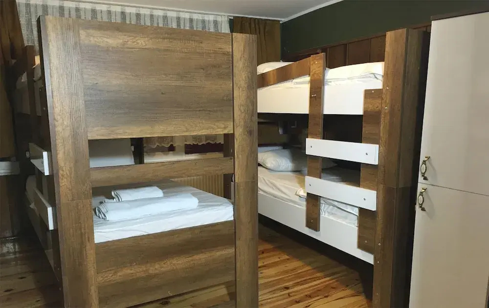 Bed in Dorm with balcony