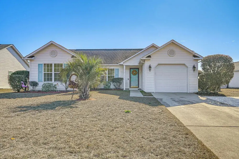 Patio, Yard & Lake Views: Home in Myrtle Beach!