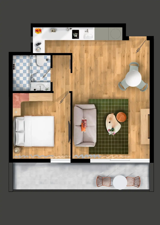 1 Bedroom Standard room with balcony