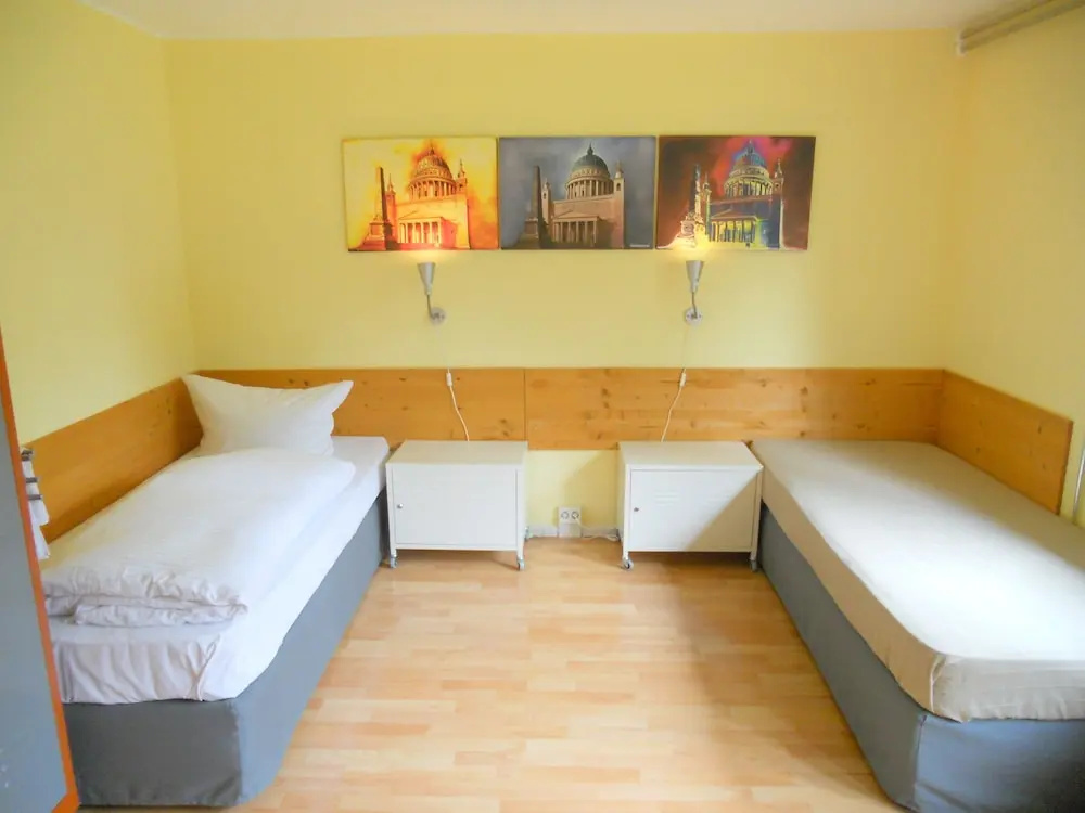 Bed in Dorm with garden view