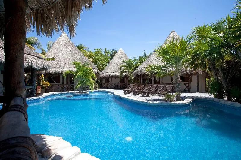 Bungalow with balcony and with pool view