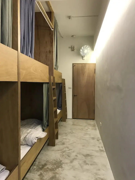 Bed in Dorm (female dorm) with balcony