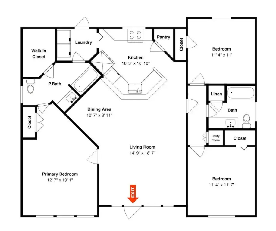 3 Bedrooms Cottage with balcony