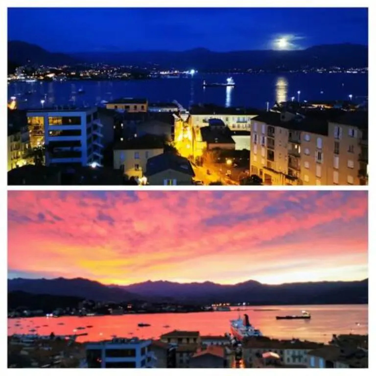 Centre ville avec vue magnifique sur le golfe d'Ajaccio; parking privé.