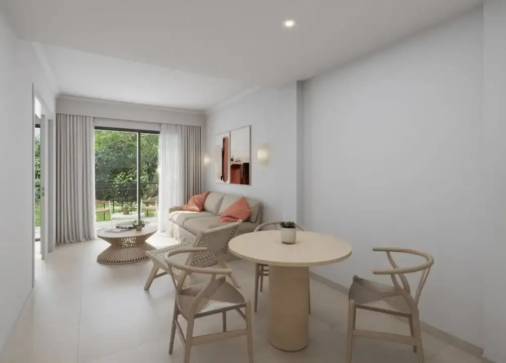 Family room with garden view