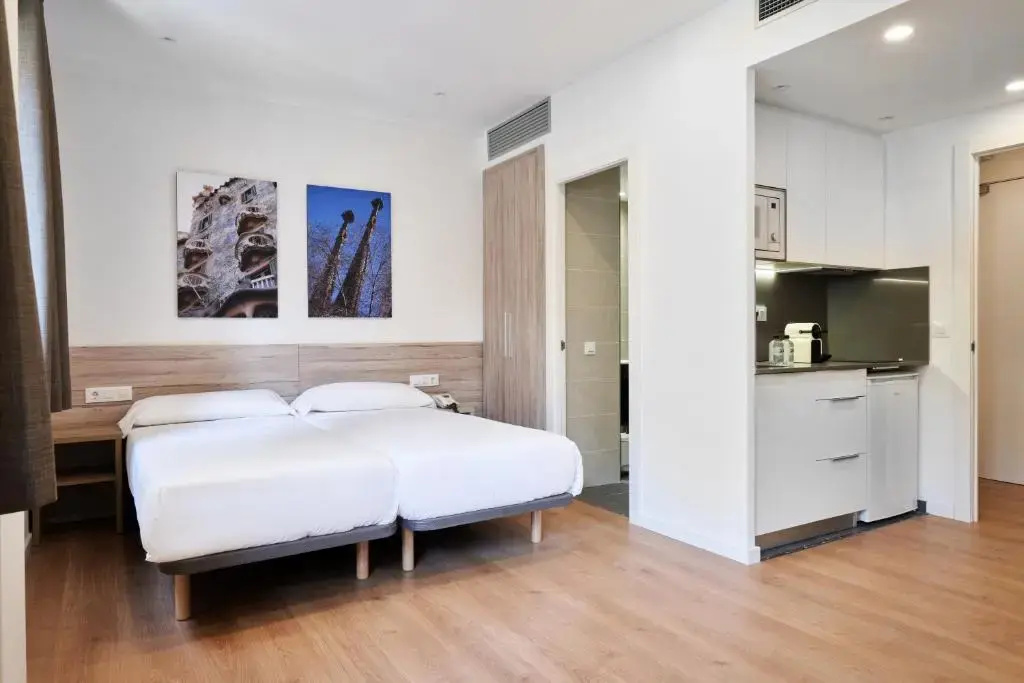 Aparthotel Augusta Barcelona - Chambres