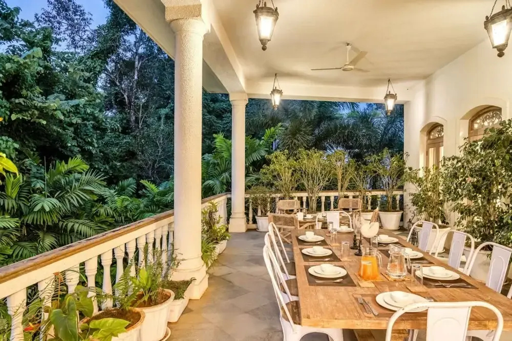 4bhk Villa in Siolim Pool Lush Forest View